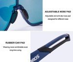 ROCKBROS Polarized Sunglasses UV Protection for Women Men Cycling Sunglasses, Blue