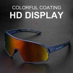 ROCKBROS Polarized Sunglasses UV Protection for Women Men Cycling Sunglasses, Blue