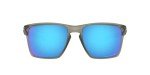 Oakley Men's OO9341 Sliver XL Rectangular Sunglasses, Matte Grey Ink/Sapphire Iridium Polarized, 57 mm