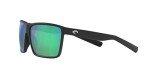Costa Del Mar Mens Rincon Fishing and Watersports Rectangular Sunglasses, Black/Green Mirrored Polarized-580G, 63 mm