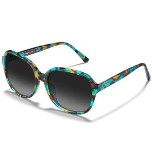CARFIA Acetate Polarized Sunglasses for Women UV Protection Retro Trendy Big Sunnies CA2024 Green Turquoise
