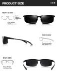 BIRCEN Mens Sunglasses Polarised UV-Protection: Carbon Fiber Frame Sport Black Shades for Men Driving Fishing Golf