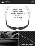 BIRCEN Mens Sunglasses Polarised UV-Protection: Carbon Fiber Frame Sport Black Shades for Men Driving Fishing Golf