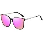 DUCO Retro Round Sunglasses for Women Vintage Polarized Woman Shades Lightweight PC Frame UV400 Protection Sun Glasses W016