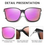 DUCO Retro Round Sunglasses for Women Vintage Polarized Woman Shades Lightweight PC Frame UV400 Protection Sun Glasses W016