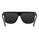 Blenders Eyewear SciFi – Polarized Sunglasses – Single-Lens with a Flat-Top Design – 100% UV Protection – For Men and Women – Dark Flatter