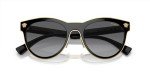 Versace VE2198 54mm Polarized Phantos Sunglasses for Women – Black Metal Frame with Black Temples, 100% UV Protection, Lightweight & Comfortable Sunglasses, eShades Eyewear Kit Included