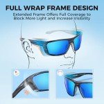 KastKing Huzzah Polarized Sport Sunglasses for Men and Women, Ideal for Driving Fishing Cycling and Running,UV Protection