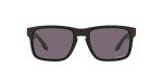 Oakley Men's OO9102 Holbrook Square Sunglasses, Matte Black/Prizm Grey, 57 mm