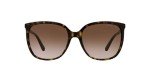 Michael Kors Women's MK2137U Anaheim Universal Fit Square Sunglasses, Dark Tortoise/Brown Gradient, 57 mm