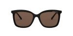 Michael Kors Women's MK2079U Zermatt Universal Fit Square Sunglasses, Black/Brown Solid, 61 mm