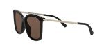 Michael Kors Women's MK2079U Zermatt Universal Fit Square Sunglasses, Black/Brown Solid, 61 mm