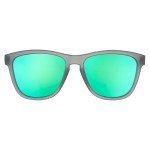 goodr Silverback Squat Mobility Polarized Sunglasses for Men & Women, Medium Sized (OG), Dark Gray Translucent Frames with Light Green Mirrored Reflective Lenses, UV400 Protection, No Slip, No Bounce