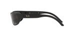 Ray-Ban Men's RB4033 Predator Rectangular Sunglasses, Matte Black/Polarized Green, 60 mm