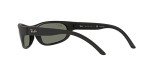 Ray-Ban Men's RB4033 Predator Rectangular Sunglasses, Matte Black/Polarized Green, 60 mm