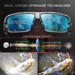 ATTCL Polarized Wrap Sunglasses For Men Cycling Driving Fishing - Sports Glasses Ultralight 5001 Clear+Blue