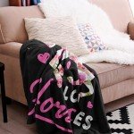 Jepufo Horse Gifts for Girls, Horse Blanket for Girls, Horses Gifts for Women, Just a Girl Who Loves Horses, Best Horse-Lover Stuff Birthday Christmas Ideas Blanket 40"X50"