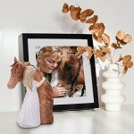 Truly a Friend Horses and Guardian Angel Statues, Sculpted Hand-Painted Girl Embracing Horse Figurines, Gifts for Horse Lover Cowgirls, Loss of Horse Remembrance Gifts, Birthday Christmas Horse Stuff
