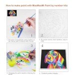 Maomaomi Paint by Numbers DIY Acrylic Painting Kit for Kids & Adults Beginner – 16" Wx20 L Colorful Horse Head Pattern