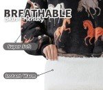 Huglanket Horse Gifts for Girls, Women, Horse Lovers, Wearable Horse Blanket Hoodie, Super Soft Warm Cozy with 2 Pockets - One Size Fits Most