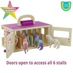 Breyer Unicorn Magic Wooden Carry Stable Playset w/ 6 Unicorns