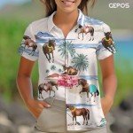Horse Men's Hawaiian Shirt, Summer Beach Horse Button Shirt Men, Funny Horse Shirt Men, Dad Gifts, Birthday Gifts for Men (XL)