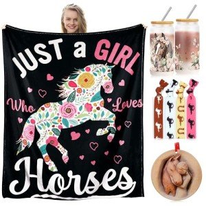 Horse Gifts for Girls Horse Stuffs for Horse Lovers Gifts for Girls Horse Gifts for Women Horse Blanket for Girls Just A Girl Who Loves Horse Gifts Horse Christmas Birthday Gifts