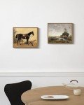 ARPEOTCY Framed Canvas Horse Wall Art, Vintage Classic Horse Art Prints for Home Decor, Rustic Farmhouse Country Wall Decor for Living Room, Bathroom, Office, Bedroom, 9"x11"