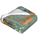 Horse Blanket Cute Horses Flowers Decor Throw Blanket Gifts for Girls Boys Animal Lover Couch Bedding Super Warm Soft Plush Lightweight Fleece Flannel Blanket for Kids Adults Men Women 50"X40"