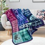 Qotuty Horse Gifts for Girls Women Blanket 50"x60", Cowgirl Equestrian Gifts Stuff Equipment for Horse Lovers for Birthday/Christmas Throw Blanket