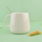 HIGHTERTON Horse Coffee Mug, 12 oz Enameled Mug, Ceramic Porcelain Tea Cup with Lid and Spoon, Birthday Present for Friends, Lady or Any Horse Lovers