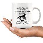 A Wise Woman Once Said Forget It I’m Getting A Horse And She Lived Happily Ever After Horse Lover Equestrian Gifts For Women From Mom Dad Friends Ceramic Mug 11 oz White