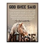 So God Created The Horse - Inspirational Wall Art Print, Motivational Wall Decor for Home, Farmhouse, Vets Office, Living Room, Bedroom - Unframed 8x10" Horse Wall Art Print, Equestrian Decor