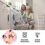 Cute Pink Horse Blanket Cartoon Throw Blanket, Kids Plush Fleece Blanket Super Cozy Soft Flannel Blanket Decorative Fuzzy Throws for Sofa Bed Living Room (50×60inch, Pink Cartoon Horse)