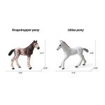 UANDME 8PCS Realistic Foal and Horse Figurines, Plastic Pony Toys for Girls and Boys, Horse Club Cake Topper and Party Decoration