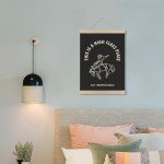 HRQKO Southwestern High Class Place Act Respectable Poster Hanger Frame, Western Wall Art, Modern Cowboy Wall Art with Wooden Frames, Horse Wall Hanging Banner Decor for Dorm Home Office, 12x16 Inch