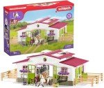 Schleich Horse Club - 97PC Riding Center Horse Toy Playset with Rider, 2 Horses, Barn and Farm Figurine Accessories for Girls and Boys - Interactive Play Figures - Realistic Kids Toys Ages 5+ - 42344
