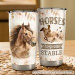 SANDJEST 20oz Stainless Steel Insulated TumblerHorse Tumbler 20oz Stainless Steel Insulated Coffee Travel Mug Cup for Women Girls Horse Gifts for Birthday Christmas Mothers Day