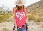 VVNTY Horse Lover Shirt Women: Horse Heart T Shirt Funny Horses T-Shirt Casual Animal Graphic Tees Pink
