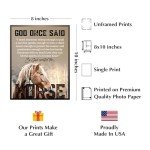 So God Created The Horse - Inspirational Wall Art Print, Motivational Wall Decor for Home, Farmhouse, Vets Office, Living Room, Bedroom - Unframed 8x10" Horse Wall Art Print, Equestrian Decor