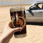 winorax Horse Tumbler Horse Gifts For Women Men Wooden Horse Drawings Tumblers 20oz Stainless Steel Insulated Cup Mug with Lid Equestrian Gift For Horses Lovers Birthday Christmas Presents