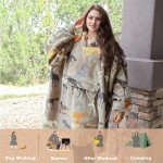 Tirrinia Wearable Blanket Oversized Hoodie for Adults, Horse Print Gift Sherpa Sweatshirt, as for Family & Friend. One Size Fits All