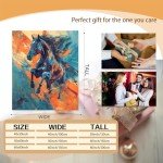 Mounidso Horse Blanket, Horse Theme Flannel Blanket Gifts for Women, Soft Warm Lightweight Horse Blankets for Living Room Home Sofa Travel Decor 50" x 60"