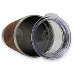 LaserGram 20oz Vacuum Insulated Tumbler Mug, Horse Head 1, Personalized Engraving Included (Faux Leather, Rustic)