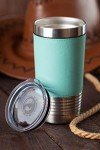 LaserGram 20oz Vacuum Insulated Tumbler Mug, Horse Head 1, Personalized Engraving Included (Faux Leather, Rustic)