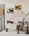 ARPEOTCY Framed Canvas Horse Wall Art, Horse Art Print for Home Decor, Rustic Farmhouse Country Wall Decor for Living Room, Bedroom, Bathroom, Office, 8x10 inch (Rappe mit Hund)