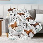 Horse Gifts: Ultra Soft Plush Flannel Blanket, Super Soft Cozy Throw for Horse Lovers, 40"x50" Kids/Throw Size