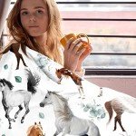 Horse Gifts: Ultra Soft Plush Flannel Blanket, Super Soft Cozy Throw for Horse Lovers, 40"x50" Kids/Throw Size