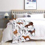 Horse Gifts: Ultra Soft Plush Flannel Blanket, Super Soft Cozy Throw for Horse Lovers, 40"x50" Kids/Throw Size