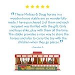 Melissa & Doug Take-Along Show-Horse Stable Play Set With Wooden Stable Box and 8 Toy Horses